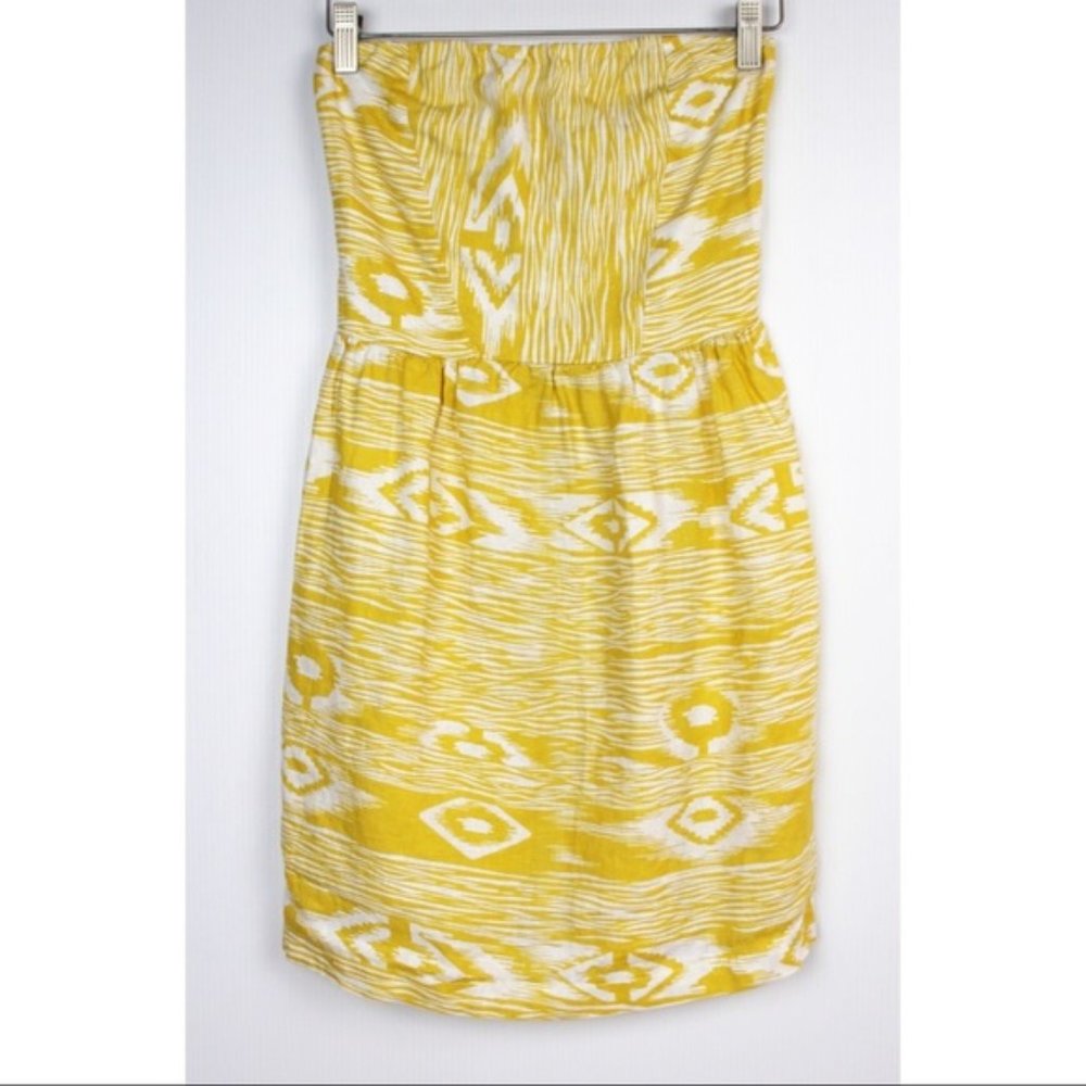 Audrey 3+1 100% Linen Strapless Mini Dress